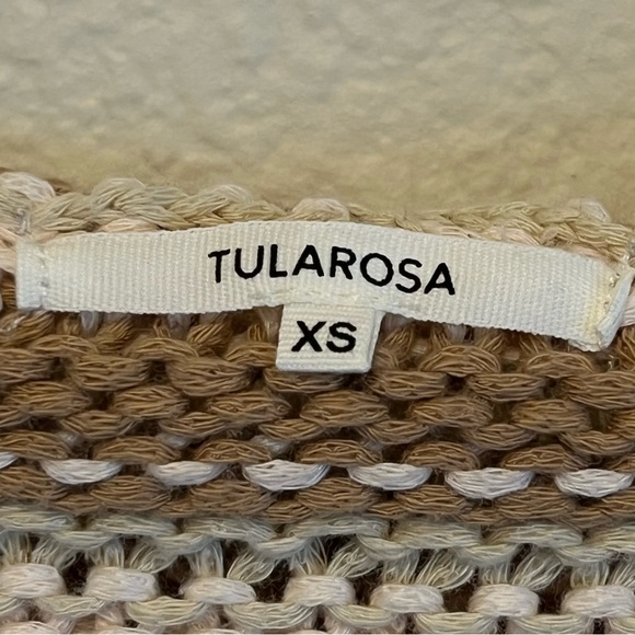 Tularosa Esme hooded pullover sweater in Sage Desert Stripe, cropped, sz XS - Picture 3 of 11